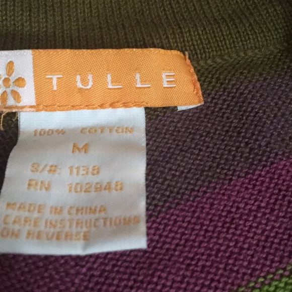 Tulle Multicolored Button Cardigan Size M - Picture 3 of 4